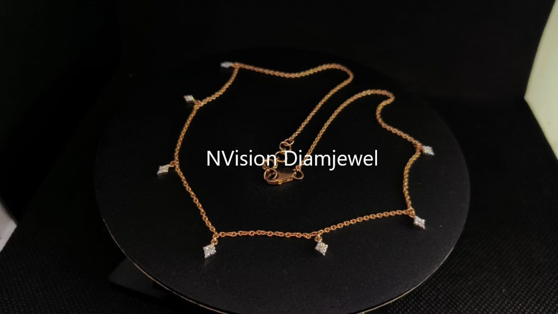 Rose Gold Earthmined Diamond Starlet Chain Necklace