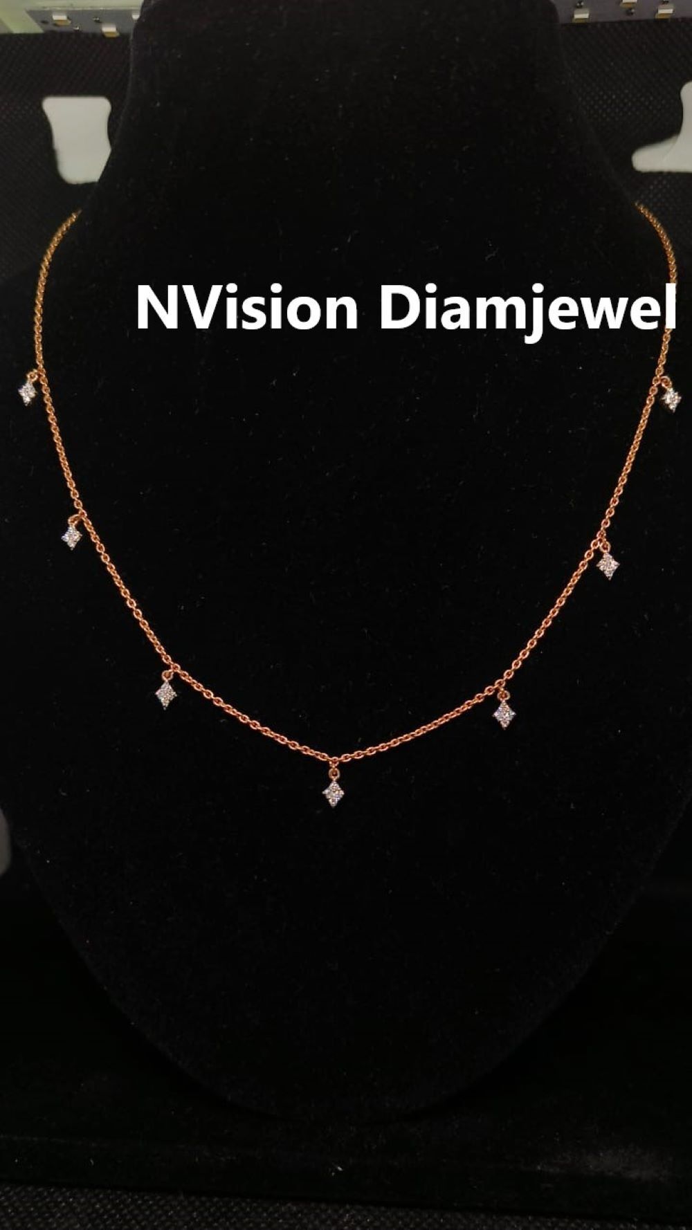 Rose Gold Earthmined Diamond Starlet Chain Necklace