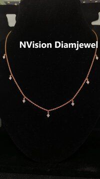 Rose Gold Earthmined Diamond Starlet Chain Necklace