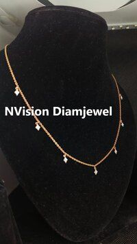 Rose Gold Earthmined Diamond Starlet Chain Necklace