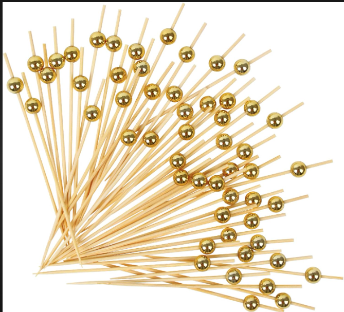 Toothpick stick fancy golden