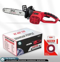 Electric Chain Saw Machine - Stainless Steel, 16 Inch Blade Size, Red Color, 1800 W Power, 400 Rpm Speed, 5.3 Kg Weight, Ideal For Forest Cutting And Pruning Branches