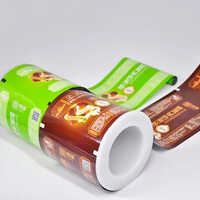 Plastic Printed Tea Packaging Laminated Roll - Various Sizes Available, Polished Surface, Modern Design, Multiple Color Options