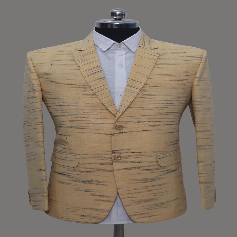 Mens Cotton Khadi Blazer - Khadi Fabric Sizes S to XL Available in Multiple Colors | Stylish and Comfortable for Formal or Casual Wear