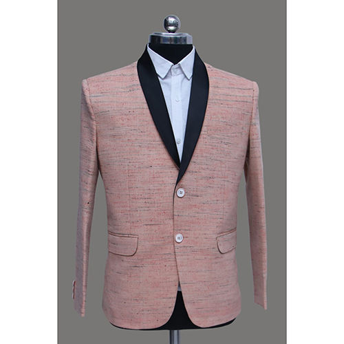 01_Pink Tuxedo Khadi Blazer - Color: Different Available