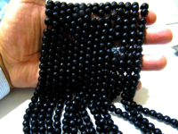 Black Onyx Round Faceted Roundn Shape 7-8mm Beads Strand 14 inches long