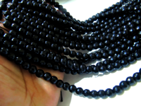 Black Onyx Round Faceted Roundn Shape 7-8mm Beads Strand 14 inches long