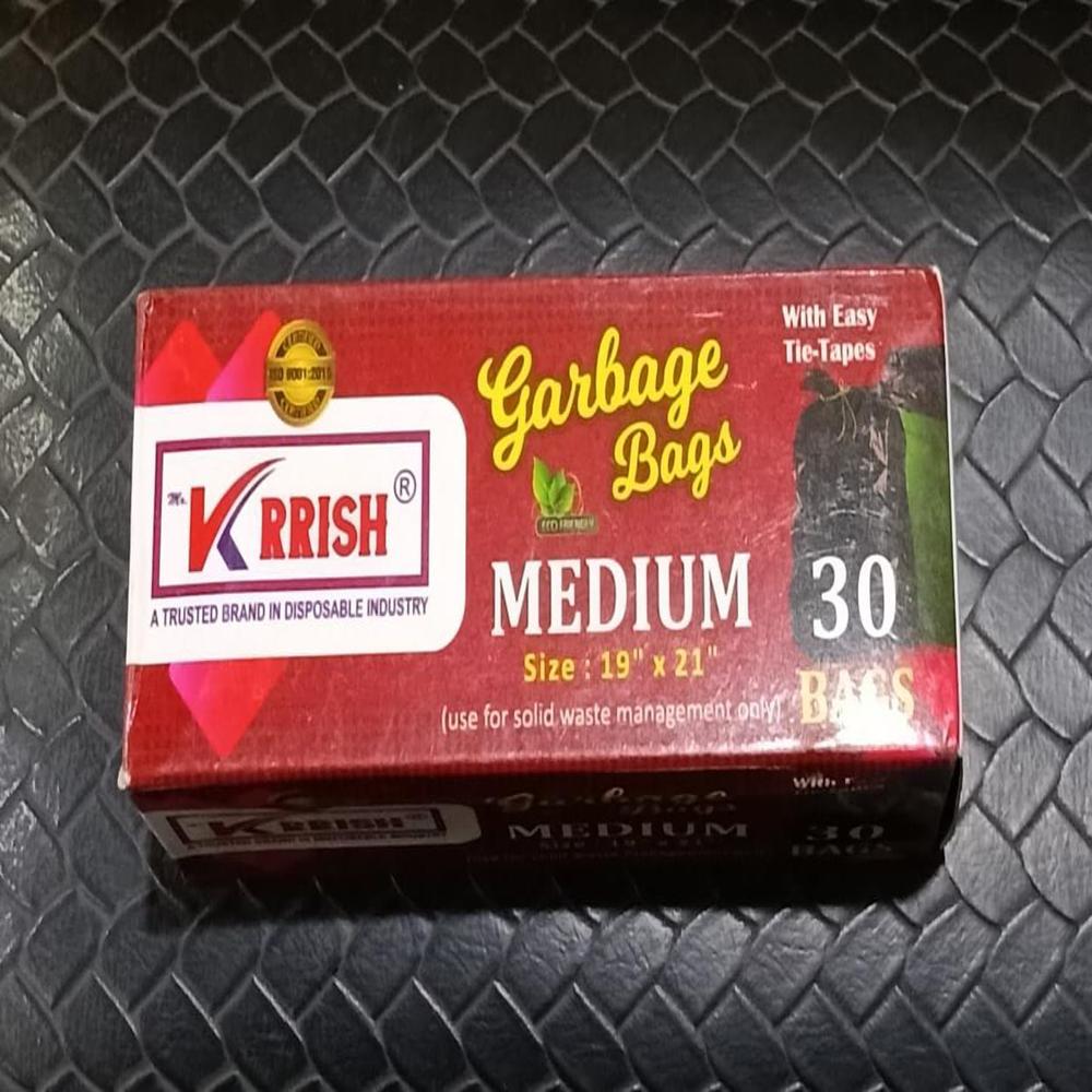 Garbage Bag 19"x21" - Medium Size, Durable Plastic Material | Ideal For Everyday Waste Disposal And Home Organization