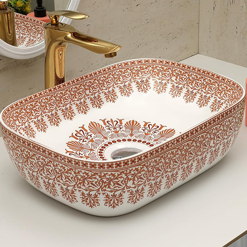 104 Moraacan Designer Table Top Vessel Sink Wash Basin For Bathroom