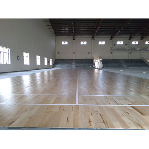 Indoor Maplewood Sports Flooring - Color: Brown