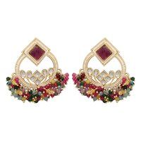 Kundan Blossom Drops Earrings