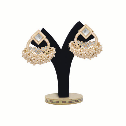 Kundan Blossom Drops Earrings.