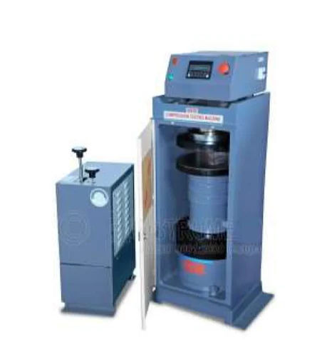 Civil Lab Compression Testing Machine - High-Quality Mild Steel, Voltage 220-440V | Durable Blue Equipment for Soil, Concrete, and Asphalt Testing with Warranty