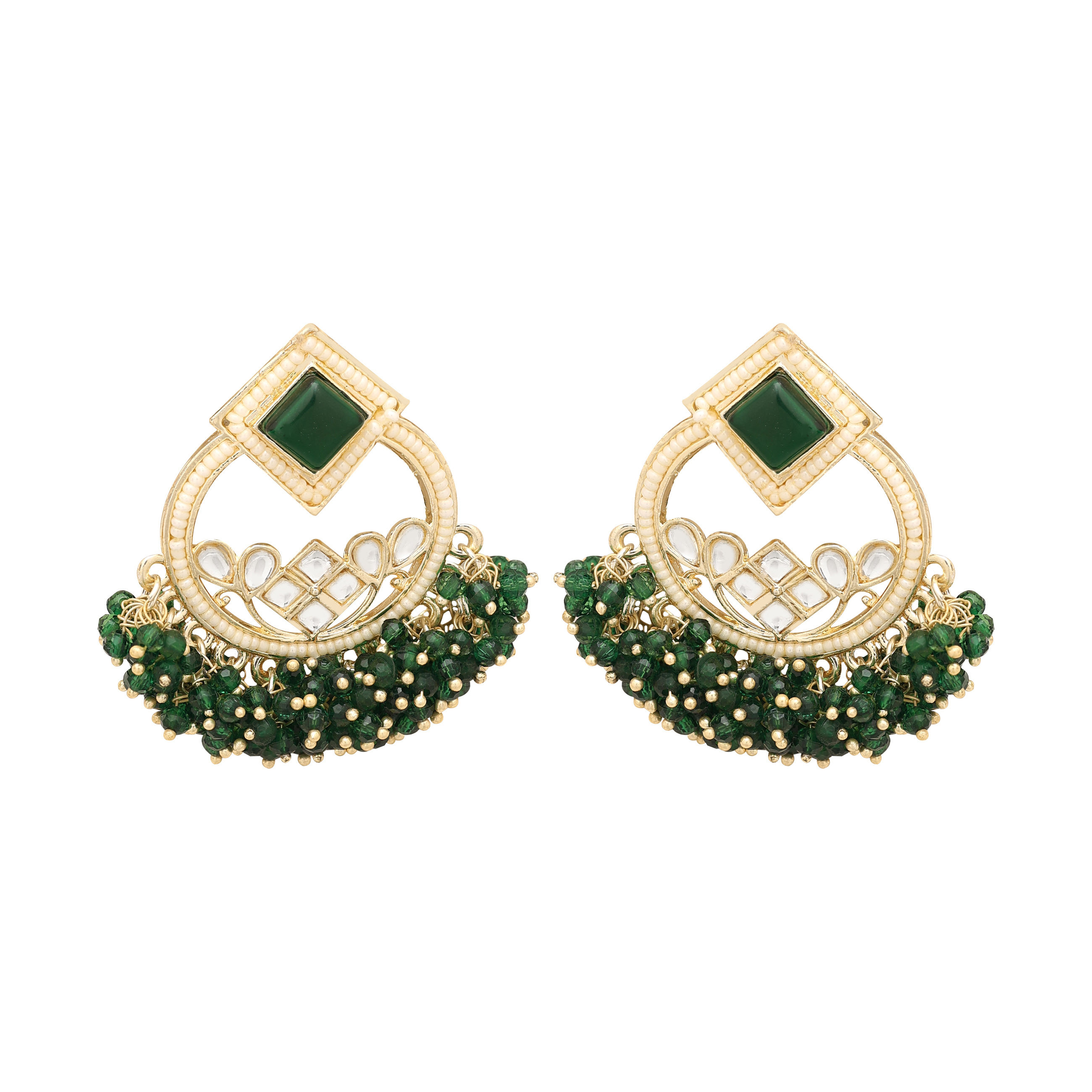 Kundan Blossom Drops Earrings..