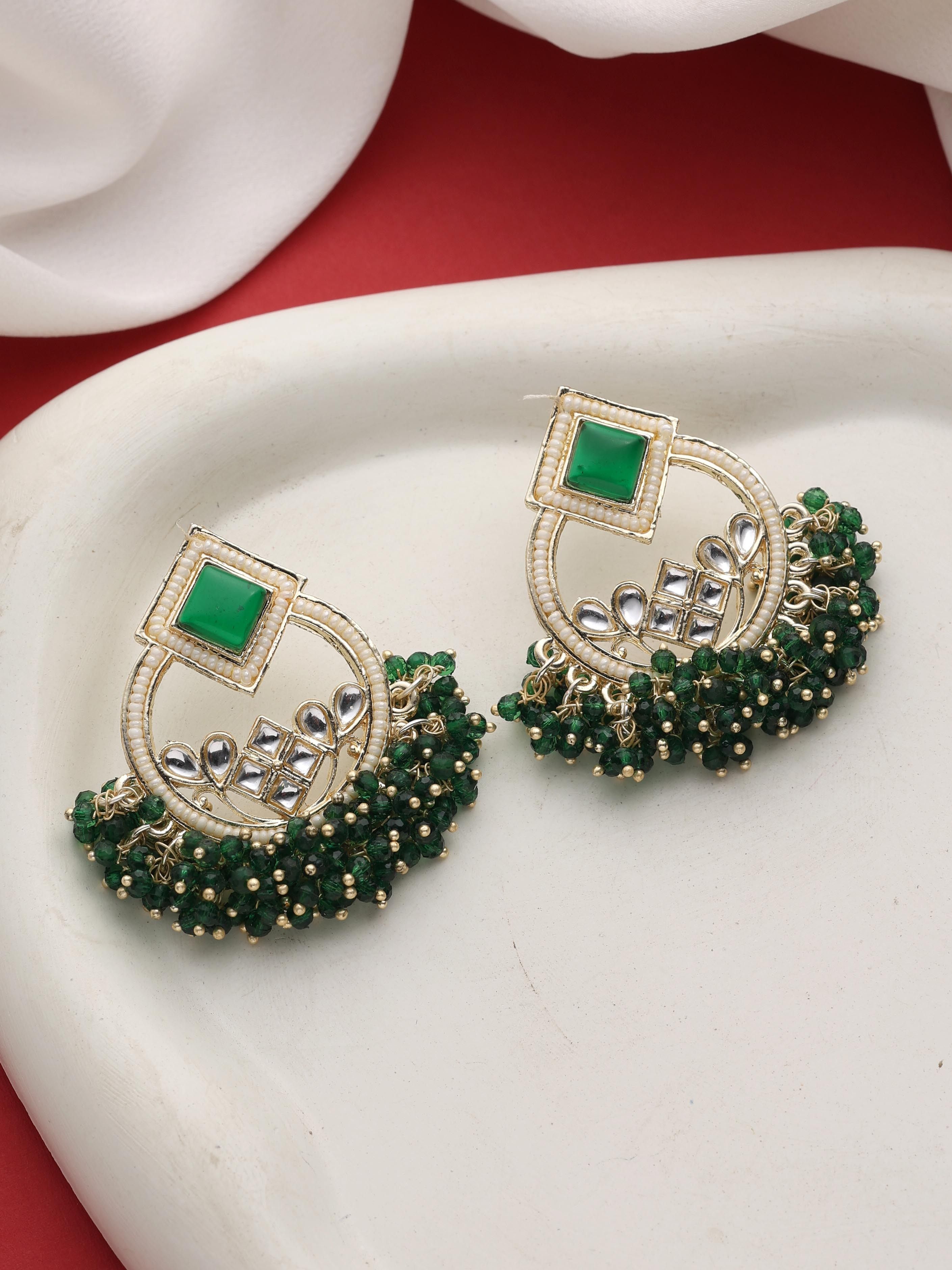 Kundan Blossom Drops Earrings..