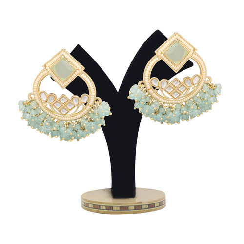 Kundan Blossom Drops Earrings ...