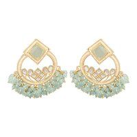 Kundan Blossom Drops Earrings ...