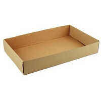 Corrugated Tray Box - Durable Paper Material | Rectangle Shape, Brown Color, Matt Lamination Finish For Gift & Craft Packaging