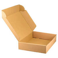 E Flute Corrugated Boxes - High-Quality Paper, Square Design, Brown Color | Matte Finish, Hygienic for Food Packaging, Water & Oil Resistant