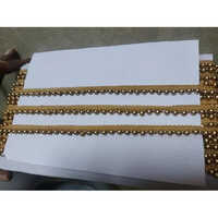 Designer Moti Lace - Embroidered Standard Size | Golden Color Finishing