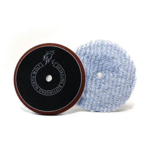 5 Inch Blue And White Hybrid Wool Pad