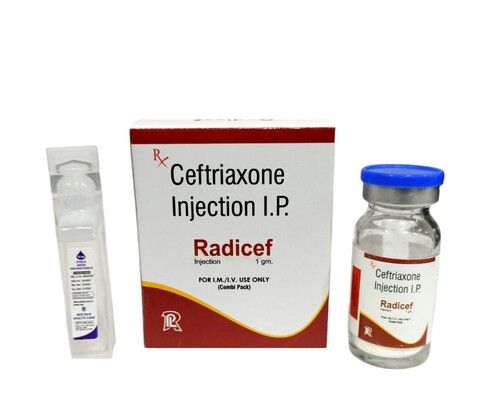 Ceftriaxone Sodium Injection - 1 gm Assay | IP Grade, Store in Cool & Dry Place