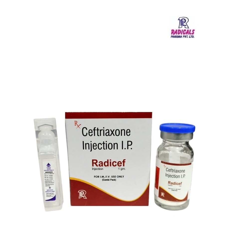 Ceftriaxone Sodium Injection - 1 gm Assay | IP Grade, Store in Cool & Dry Place