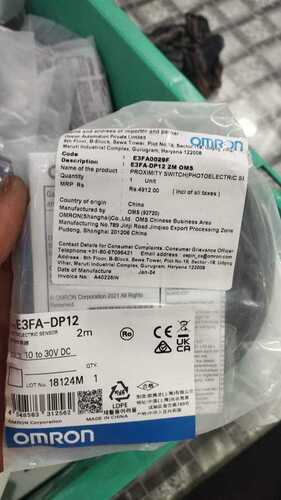 OMRON PHOTOELECTRIC SENSOR , E3FA-DP12