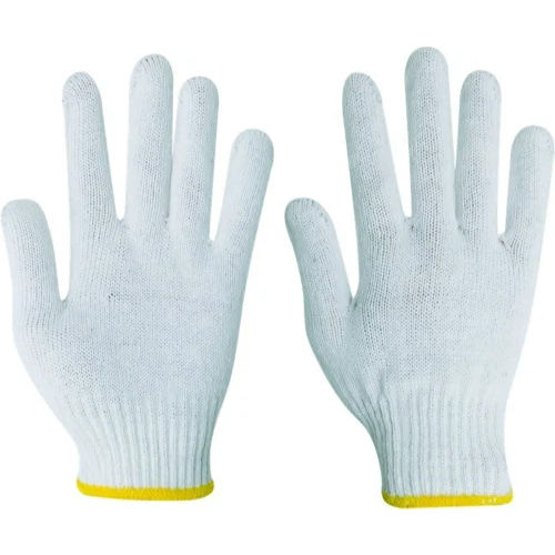 Cotton Knitted Glove - Color: White