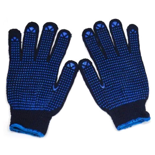 Pvc Dotted Glove - Color: Blue