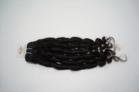 Black Indian Remy Roll Curly Human Hair Weft Extension