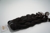 Black Indian Remy Roll Curly Human Hair Weft Extension