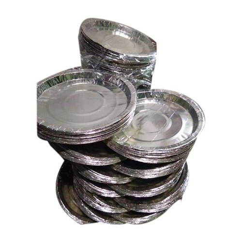 Silver Paper Round Plate