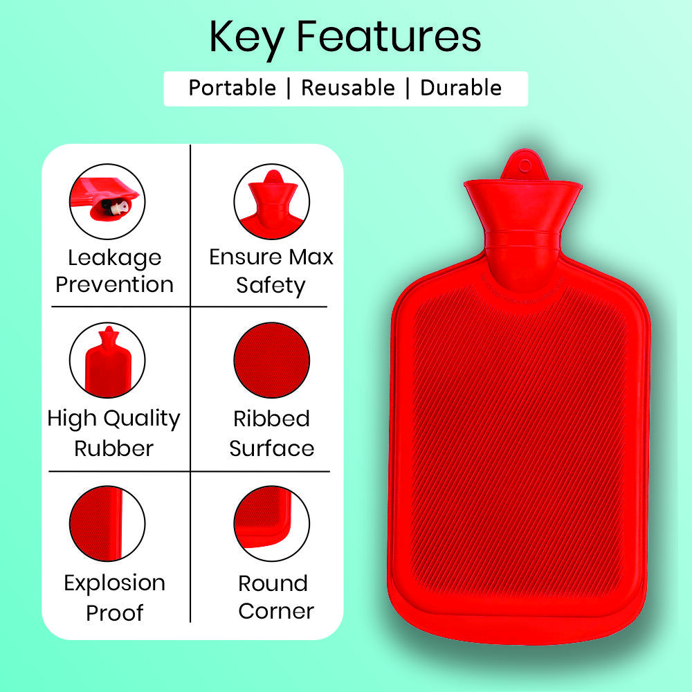 Red Rubber Hot Water Bottle