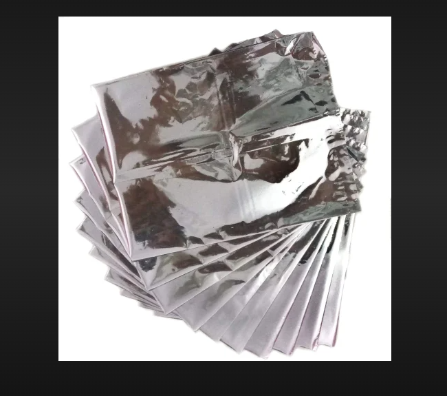 Silver Pouch Food Packing 6"X8" - Silver Alloy Material, Durable and Versatile | Ideal for Storing Snacks, Dry Goods, and Small Items