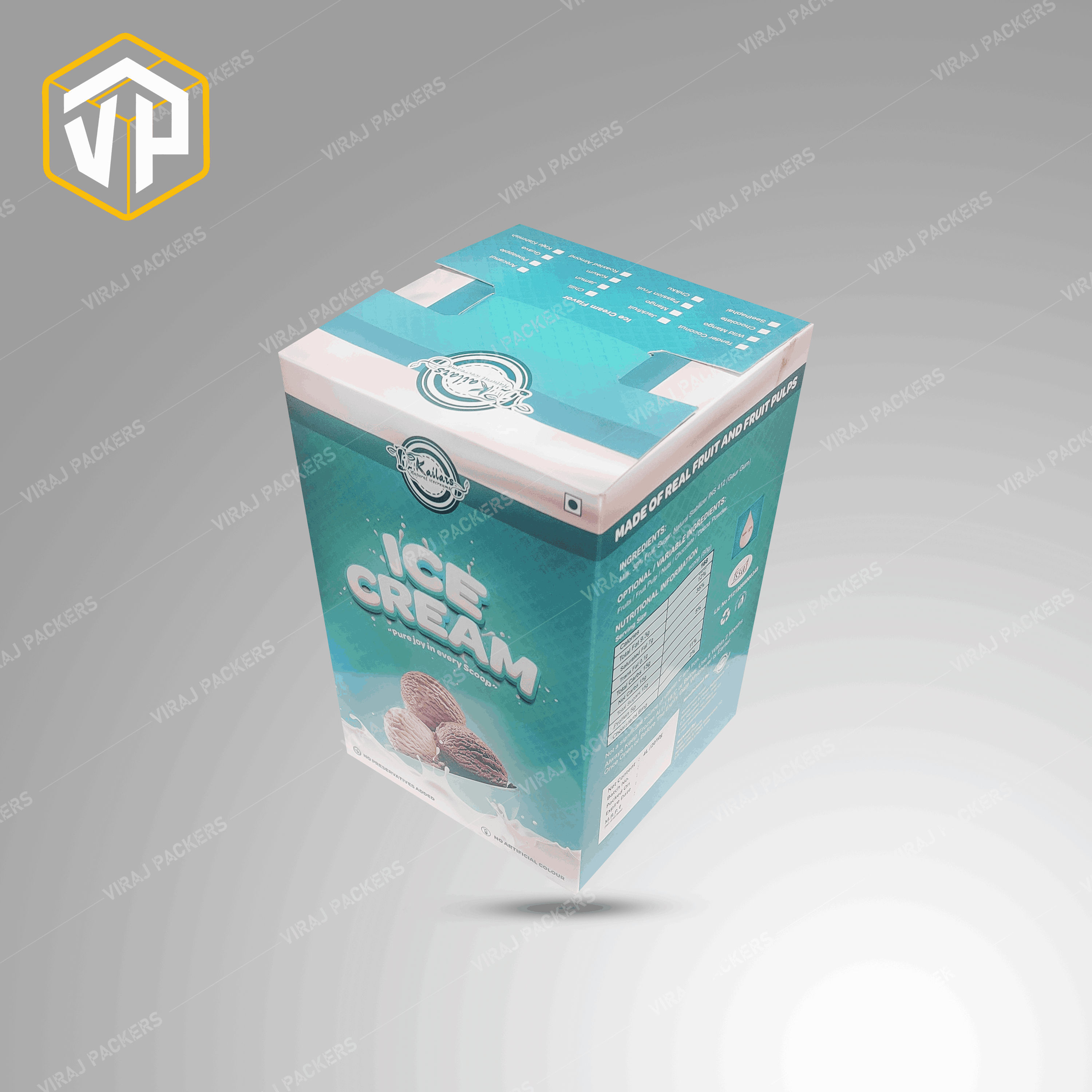 Standard Ice Cream Packaging Box 4 Liter