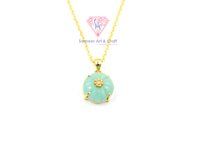 Amazonite Gemstone Gold Plated Handmade Pendant