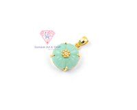 Amazonite Gemstone Gold Plated Handmade Pendant