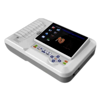 Contec 600g Ecg Machine - 315mm X 215mm X 92mm, White And Gray | 12-bit Accuracy, 1-year Battery Life, Touch Screen, 100-120v Power Supply, 1000 Reports Memory