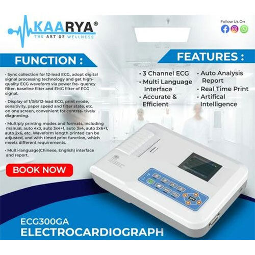 Kaarya 300Ga Ecg Machine - Color: White