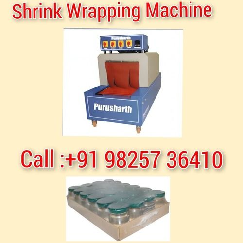 Glass jar shrink wrapping machine