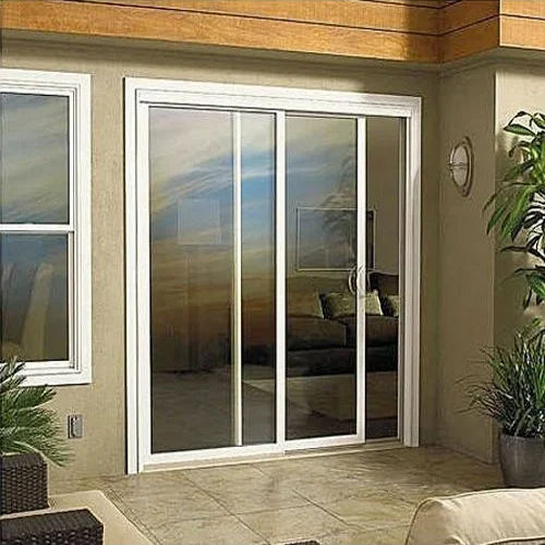 Aluminum Sliding Door - Color: White