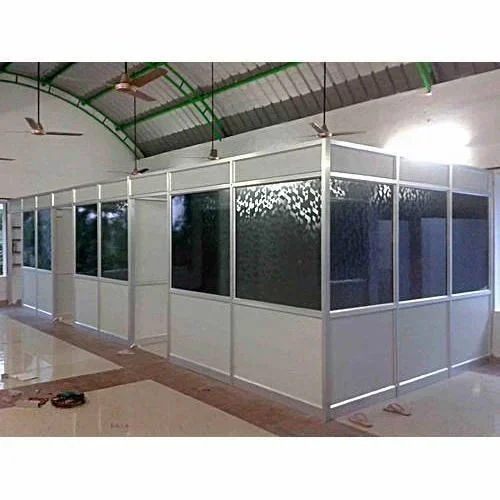 Office Aluminium Partition - Color: White