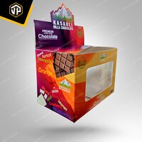 Confectionery Candy Packaging Boxes With Display - Paper Material, Customized Size, Glossy Lamination Finish | Square Design, Transparent Windows, Customizable Branding