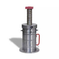 Hydraulic Pressure Jack - Mild Steel, Silver Finish | Industrial Application, Robust Design, Equipped With Handles For Maneuverability