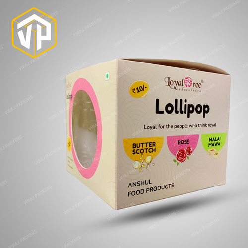 Lollipop / Chocolate Confectionary Packaging Box With Display