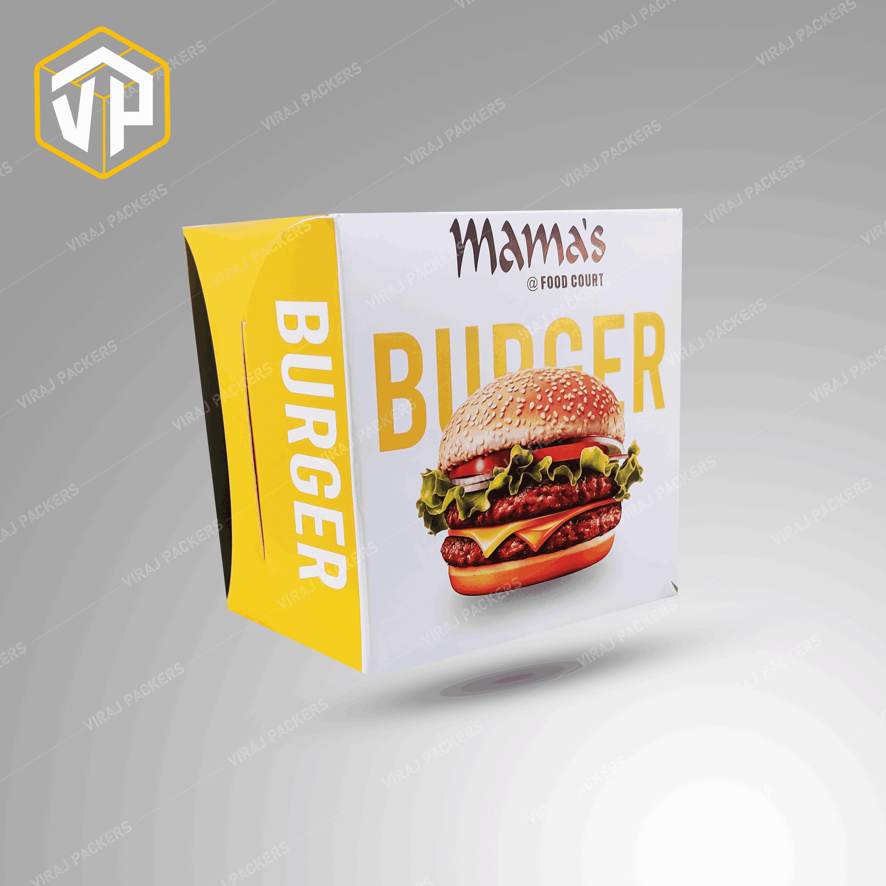 Burger Box / Pizza Box / Dosa Box / Sandwich Box Packaging with Cutomized Printing