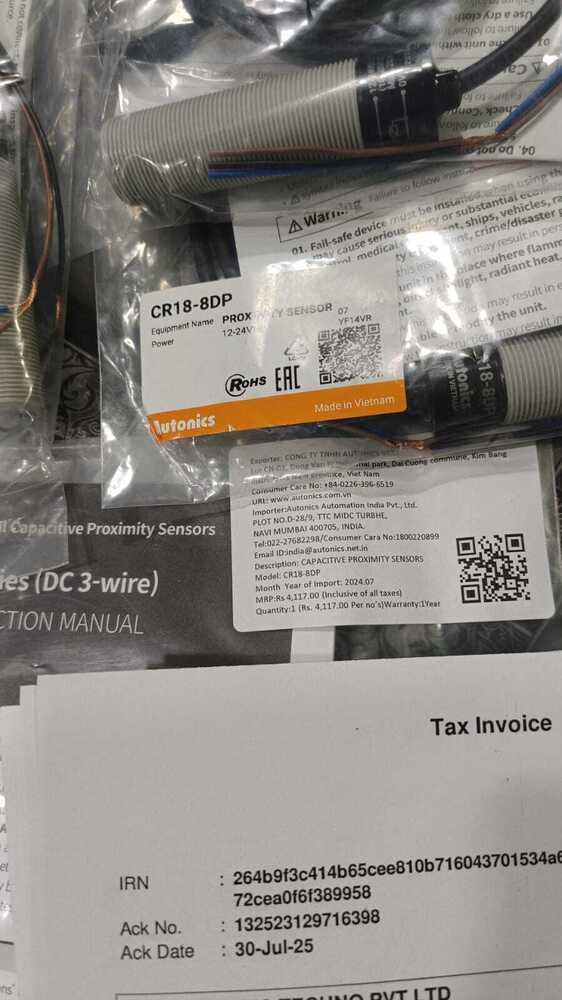 Autonics Proximity Sensor, Cr18-8Dp - Cable Length: 2M