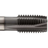 Hand And Short Machine Taps - High-speed Steel, 2 Inches Long, Black Color | Round Shape For Threading Steel, Aluminum, And Plastic