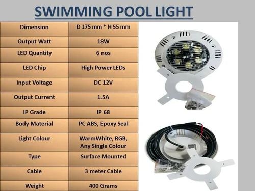 Energy Efficient 18w Pool LED Light